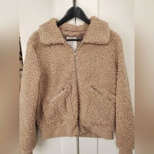 Garage Teddy jacket/ Like New -Tan sz.M